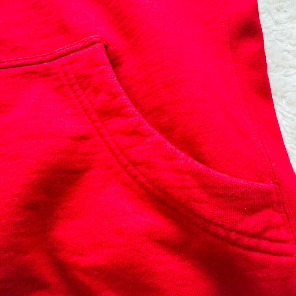American Giant Sportswear Unisex VTG Red Cotton Full Zip Hoodie Sweatshirt Large - Picture 7 of 10